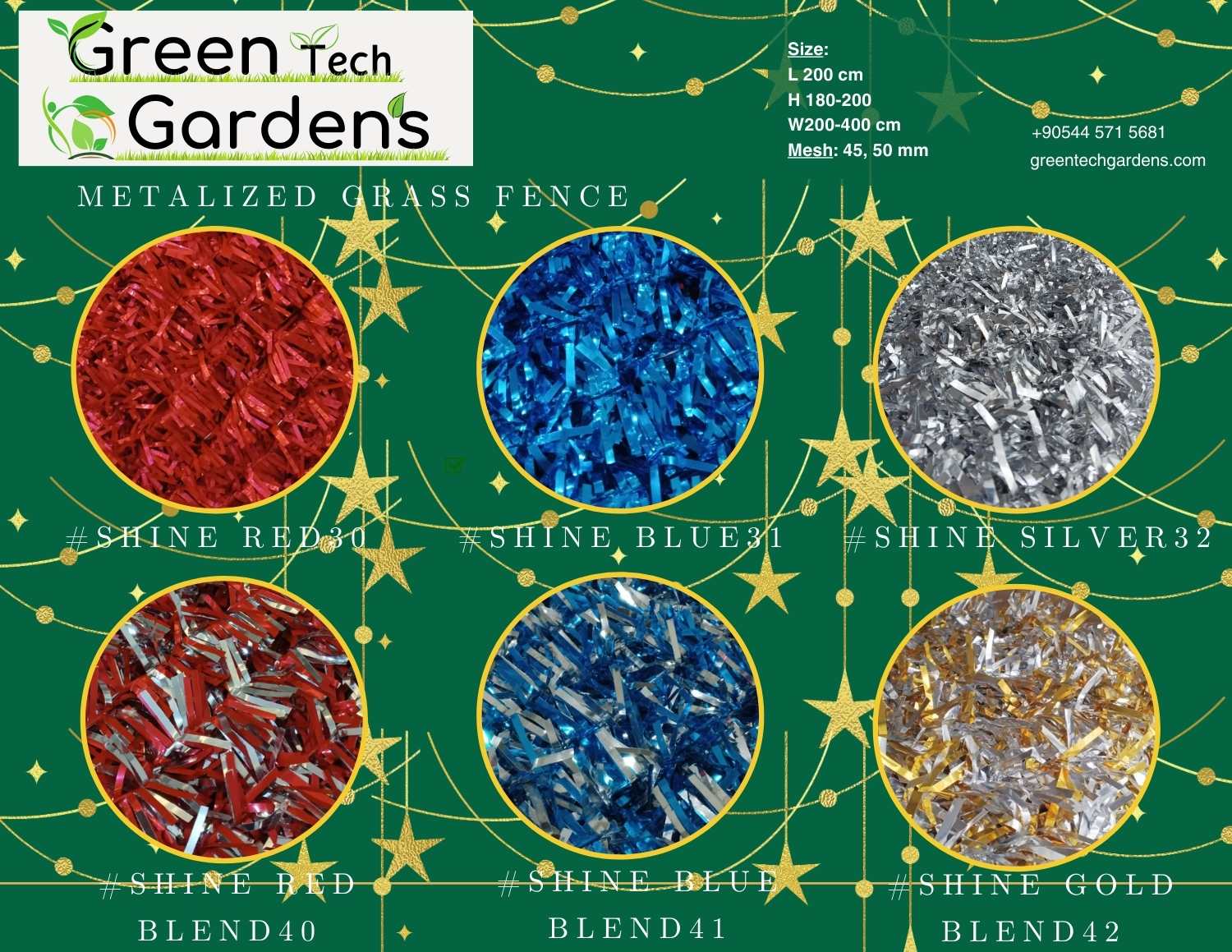 Metal Renkli Çim Çit